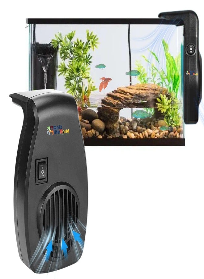 Vayinato RS-331 | 2.2W | Suitable for 20-40cm Tank Hang On Noiseless Aquarium Cooling Fan - 2 Wind Speed Adjustable Cooling Fan Fish Tank Cold Wind Chiller - Image 1